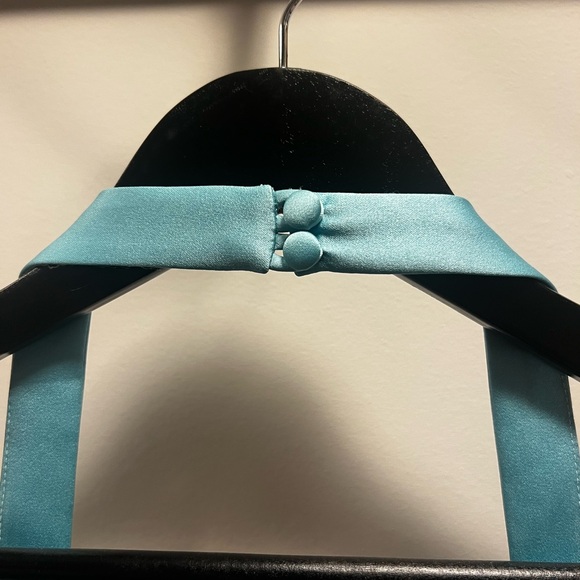 Alfred Angelo halter dress. Black and blue. Sz 4 - Picture 4 of 4